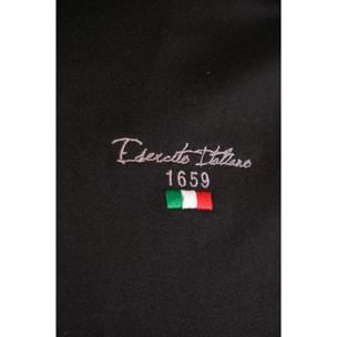 T-shirt Esercito nera in cotone uomo