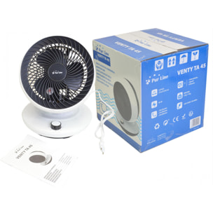 Ventilador de sobremesa con oscilación vertical VENTY TA 45 PURLINE