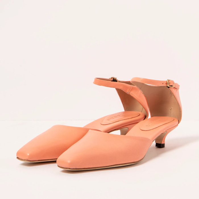Sandalias con tacón S3025 NAPPA PEACH PINK/ ALEDO color Peach pink