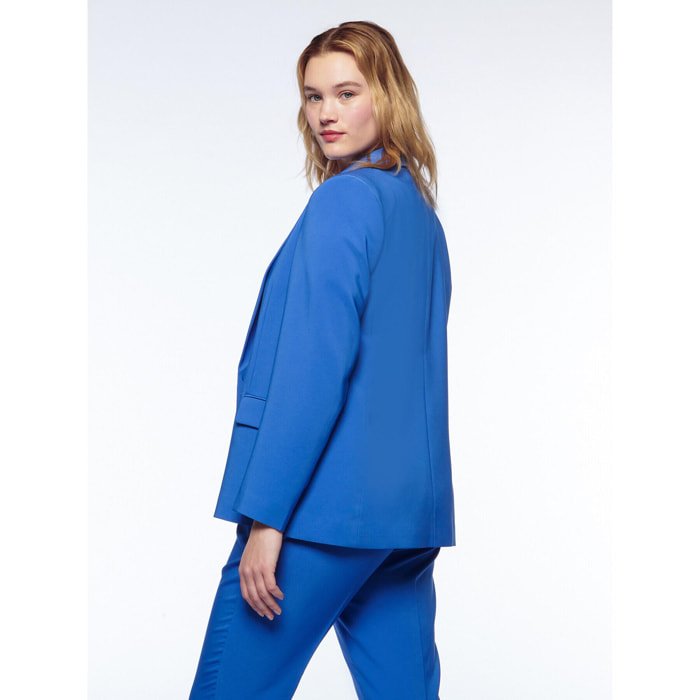 Fiorella Rubino - Blazer in tessuto stretch - Azzurro