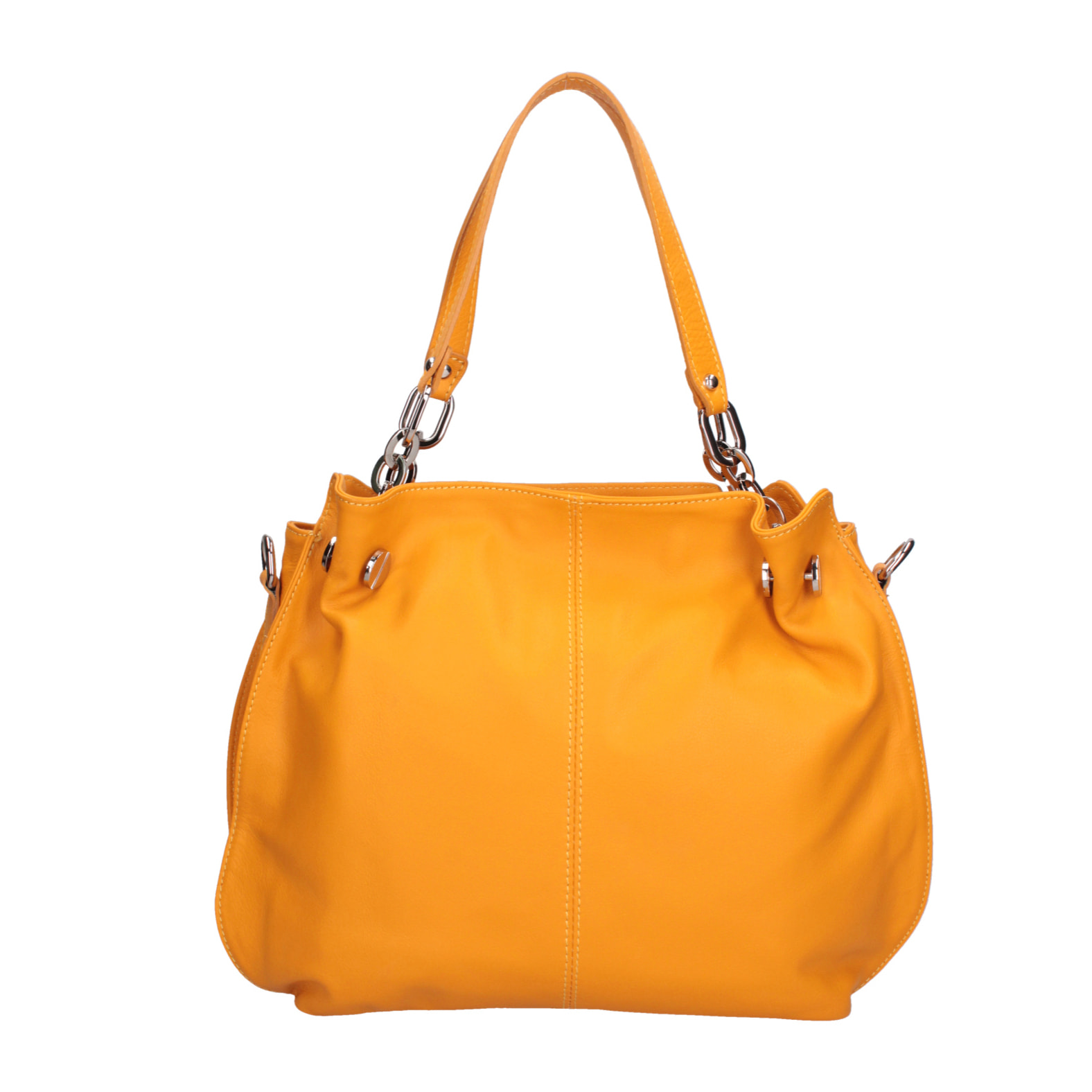 Borsa a spalla da Donna Charlotta in Vera Pelle Made in Italy 30x38x12 cm