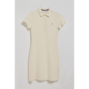 Vestido polero color crudo con logo Rigby Go