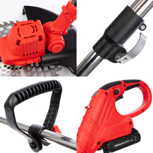 Desbrozadora sin escobillas 21V con 22000rpm, 600W de potencia y DOBLE BATERIA 12500mAh.