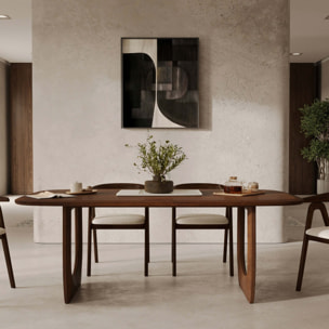 Table rectangulaire en bois de manguier massif 6 places - Maya