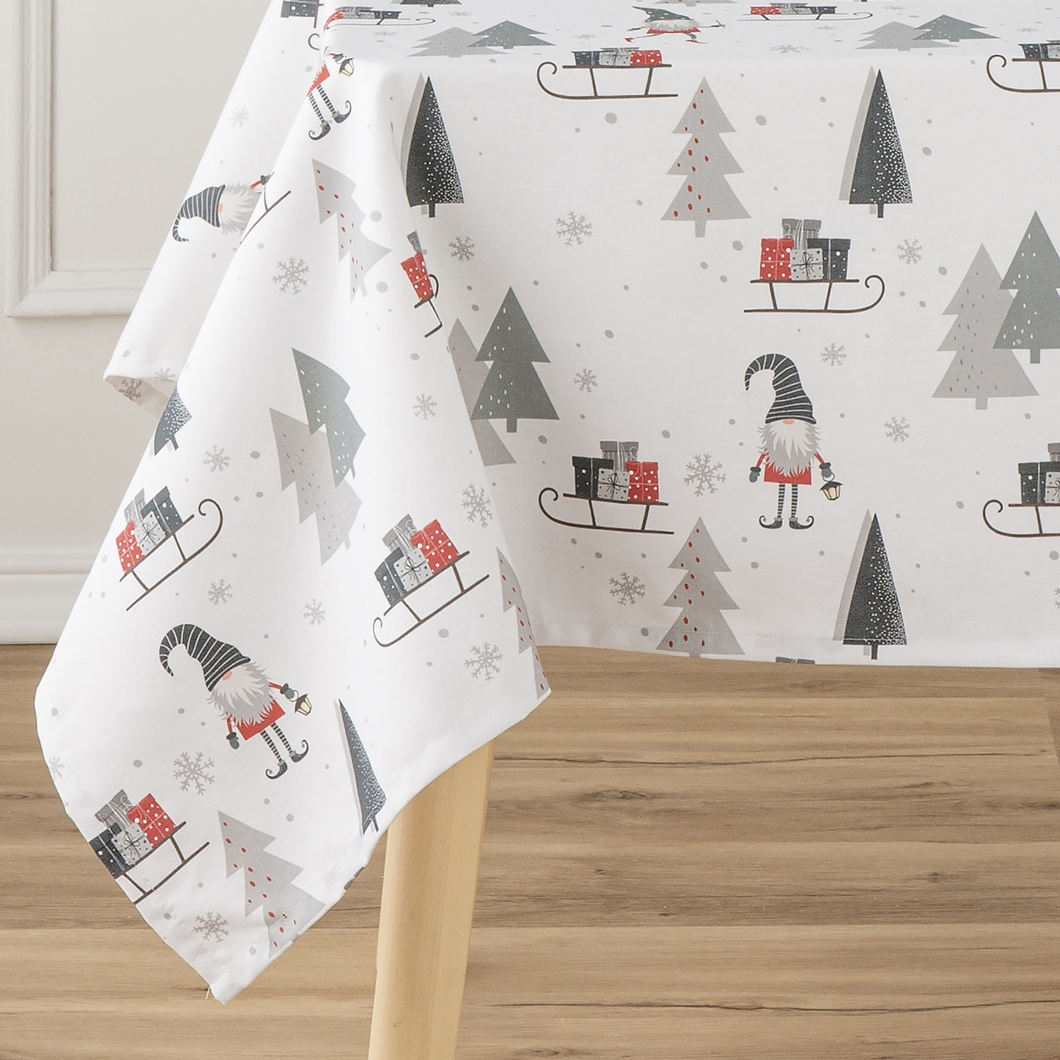 Nappe nöel anti-tâches 100% coton TRINEO
