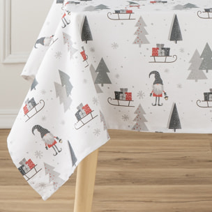 Nappe nöel anti-tâches 100% coton TRINEO