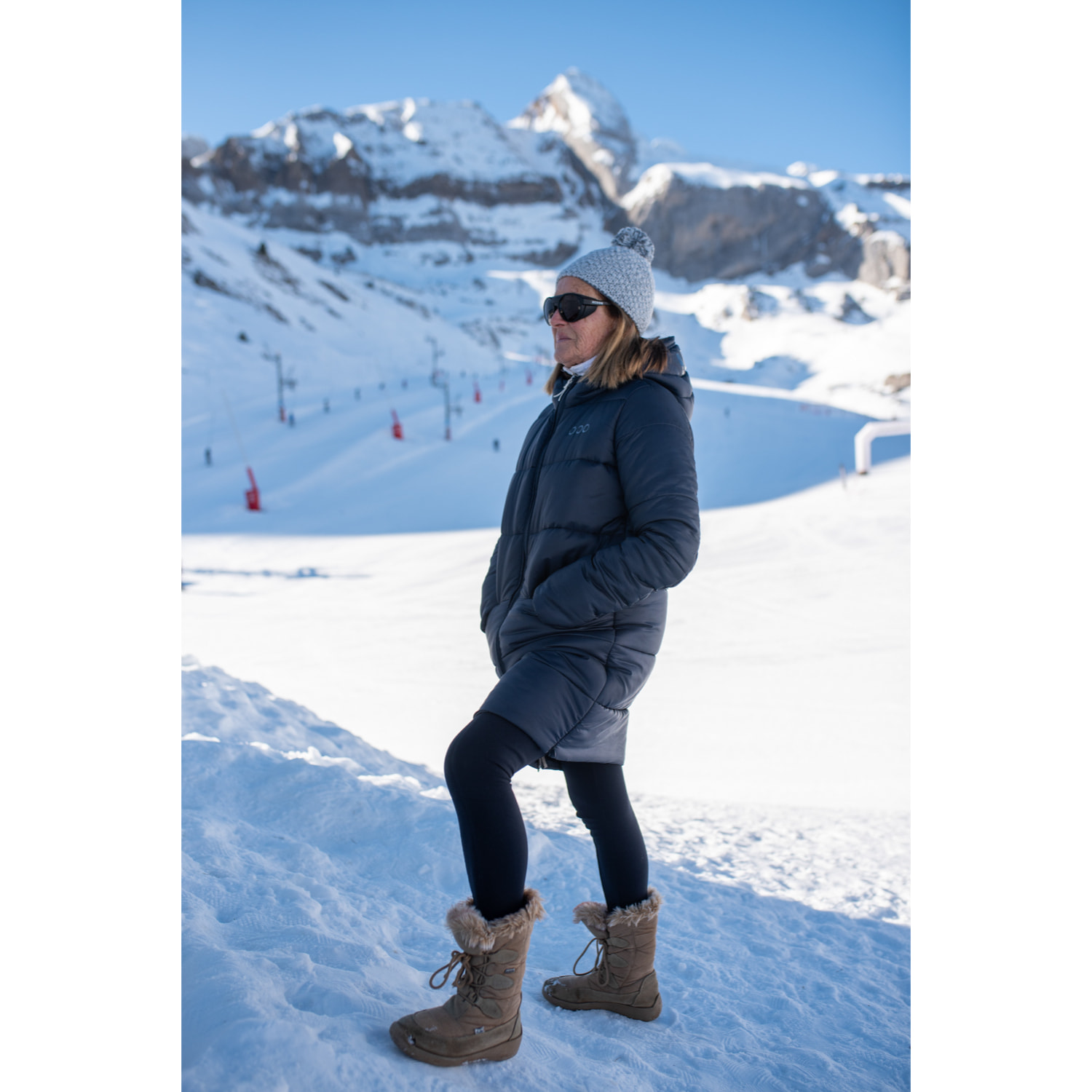 Chaqueta para mujer ECOON Paris Long Jacket - Azul oscuro