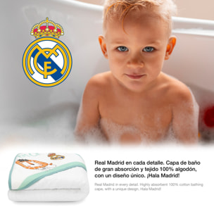 Capa de Baño 1X1 Real Madrid Leon Escudo Bco/Verde