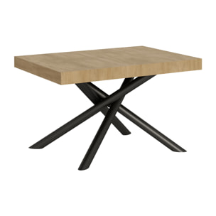 Tavolo allungabile 90x140/400 cm Famas quercia natura telaio Antracite