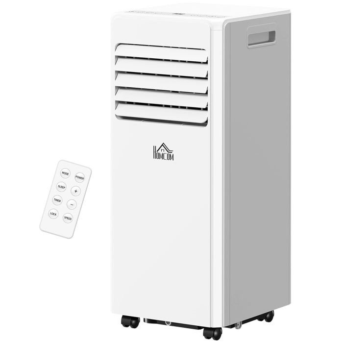 Climatiseur déshumidificateur ventilateur 3 en 1 mobile - 9000 BTU  - télécommande kit installation inclus - blanc