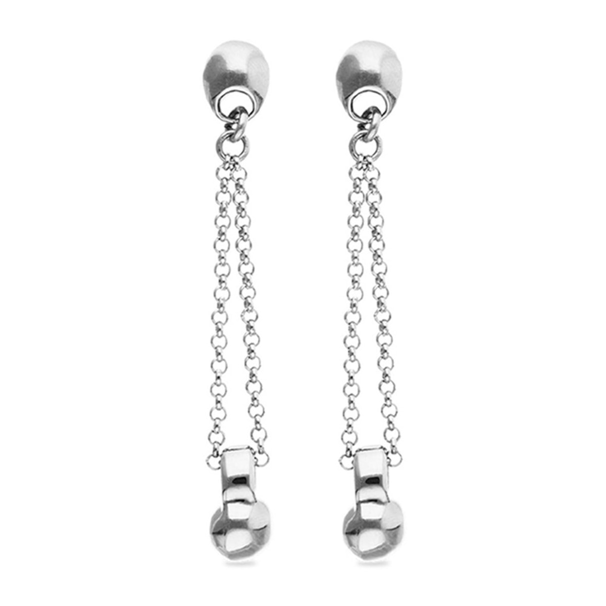 Pendiente GRAVEDAD PLATEADO U