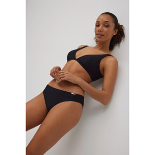 Top bikini a triangolo nero