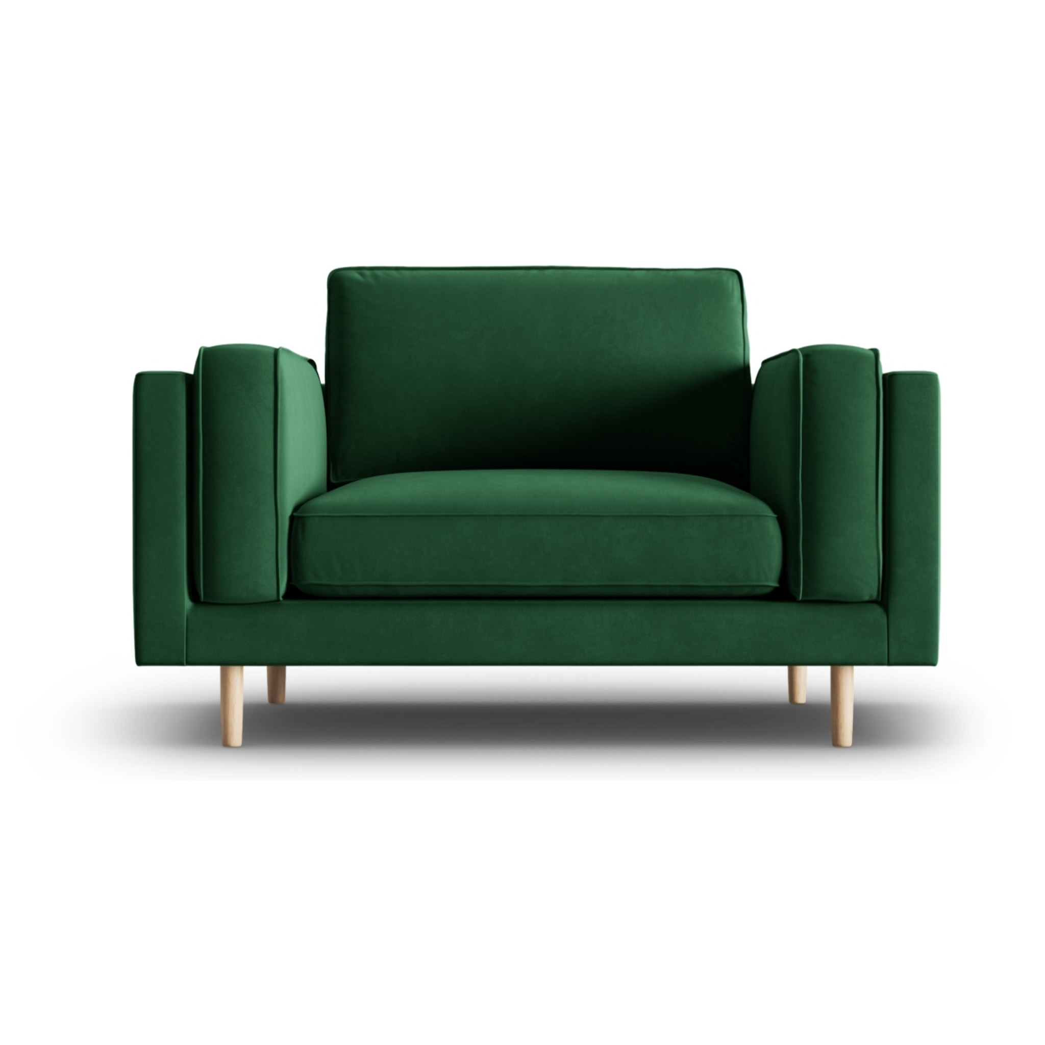 Fauteuil "Christian" en velours vert