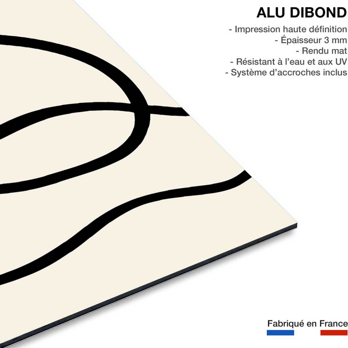 Tableau line art bold III Tableau alu Dibond
