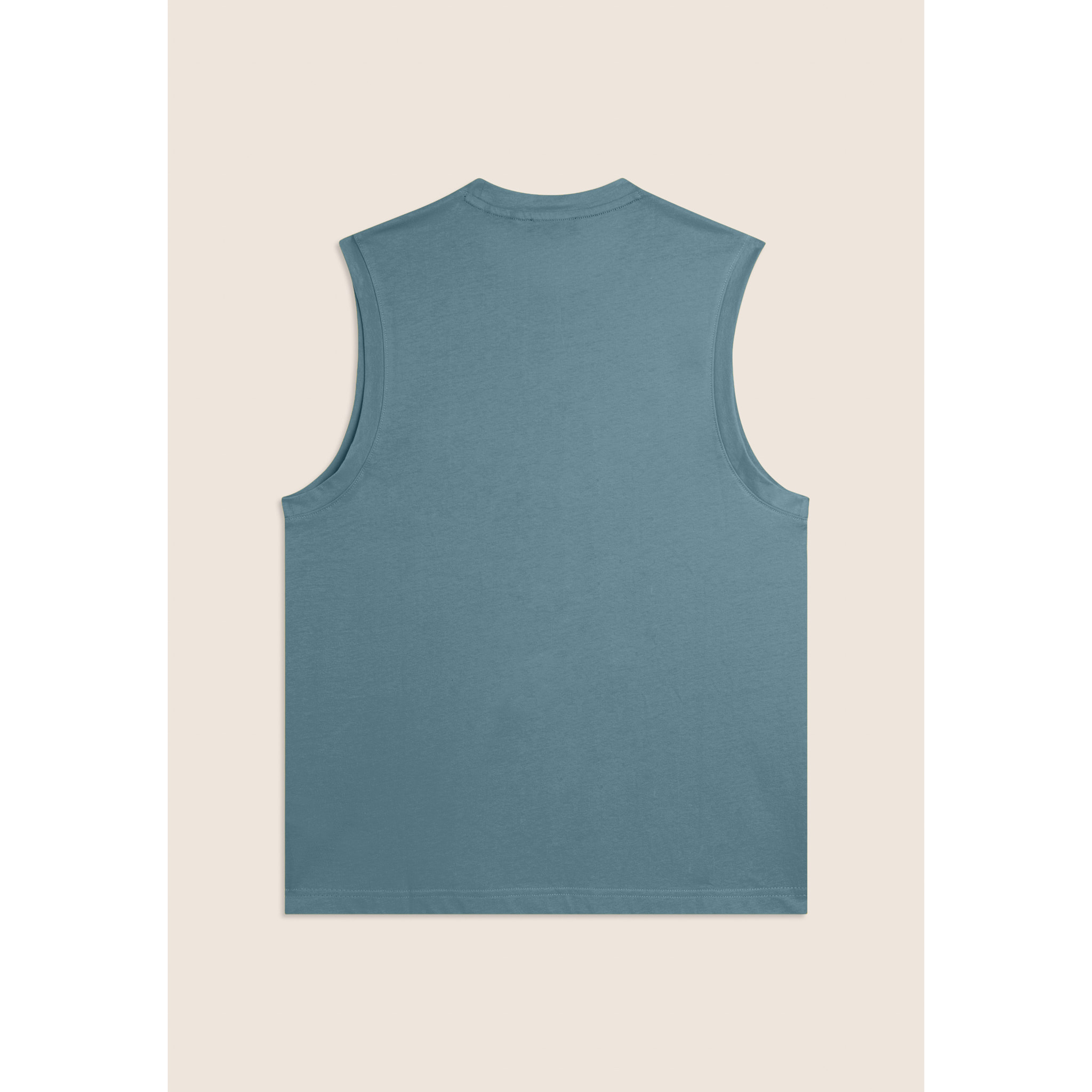 T-shirt senza maniche in jersey di cotone