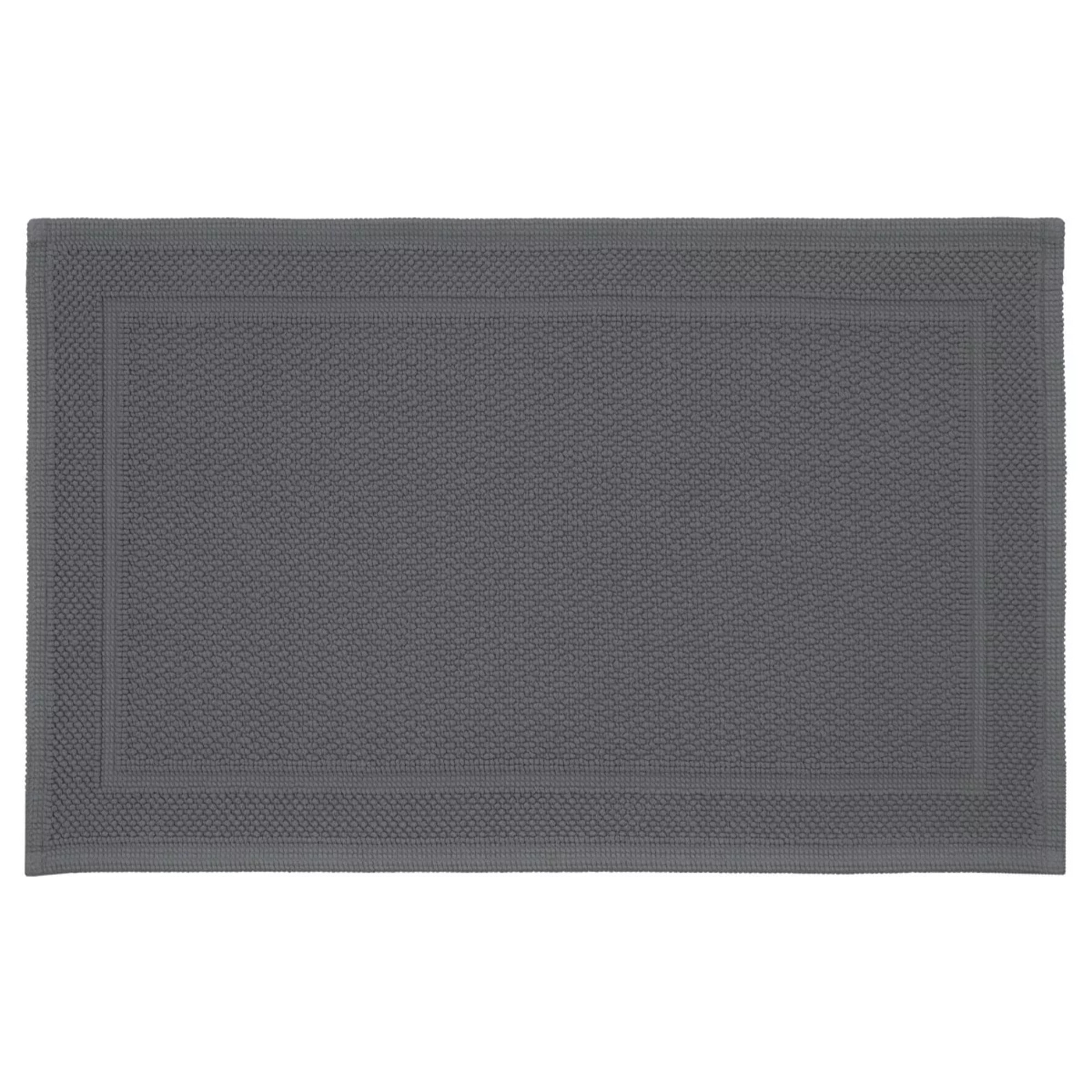 Tapis de bain pur coton 1700 g/m² uni anthracite Antica anthracite