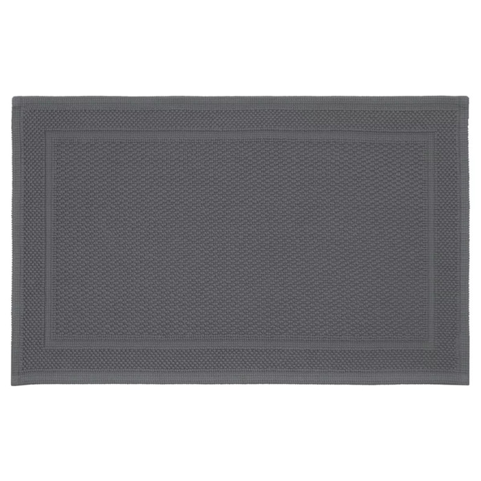 Tapis de bain pur coton 1700 g/m² uni anthracite Antica anthracite