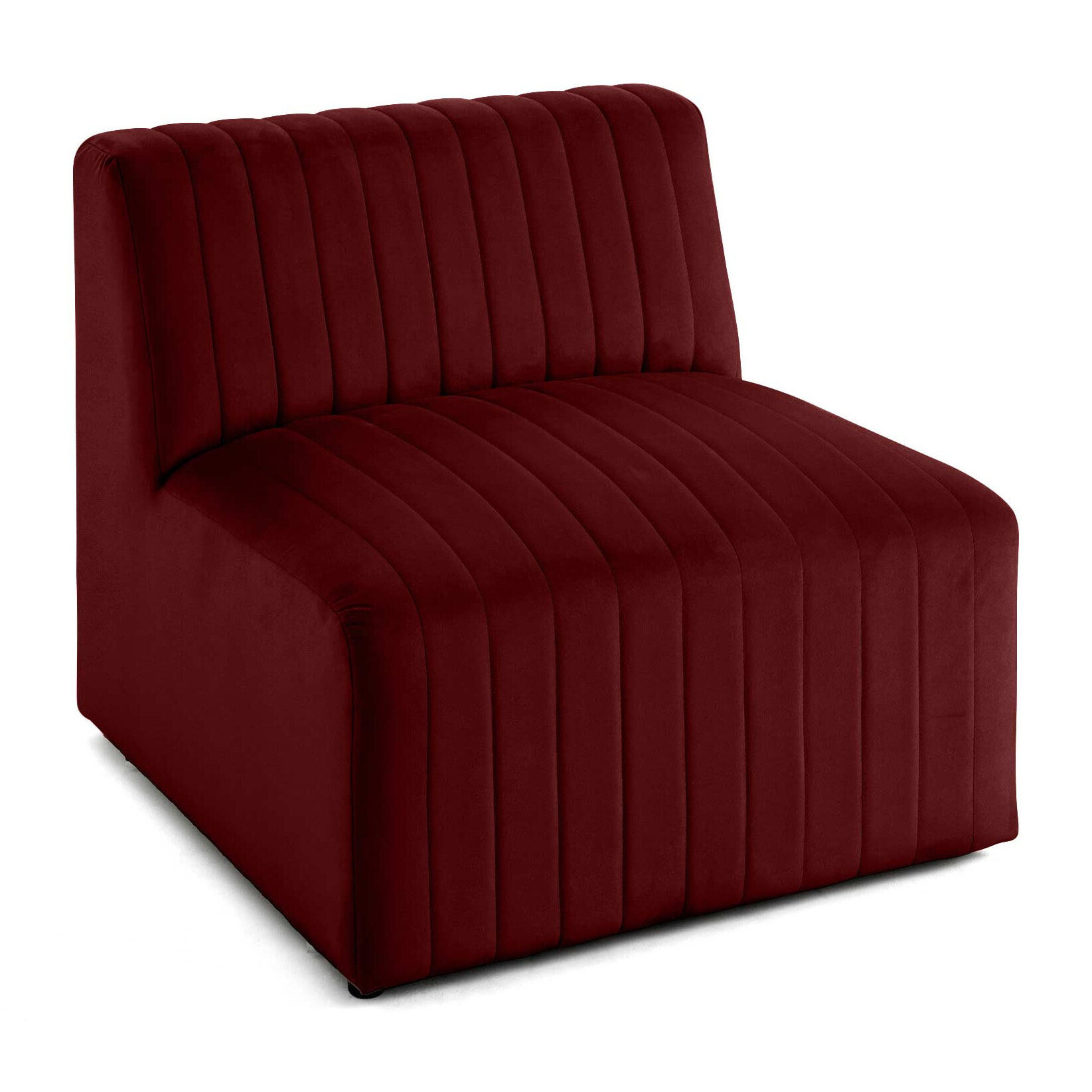 Nova - module d'assise sans accoudoirs - en velours - Rouge