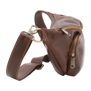 Marsupio da uomo in vera pelle - Modello False - 100% pelle - 37.0 x 16.5 x 10.0 cm