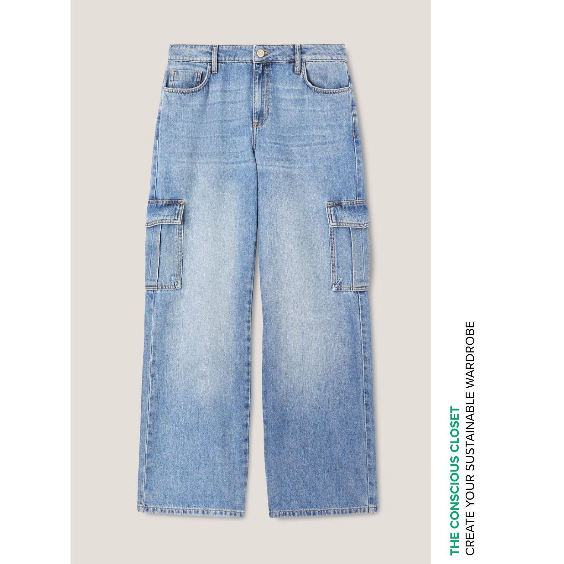 Motivi - Jeans cargo wide leg - Blu