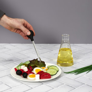 Bouteille d'huile - HOME DECO FACTORY - M8 - Avec pipette - Noir et transparent