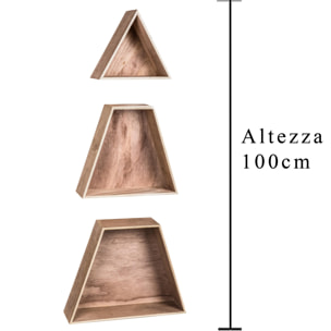 Albero Esposto In 3 Pezzi. Altezza 100 Cm - Pezzi 1 - 50X100X12cm - Colore: Altro - Bianchi Dino - Articoli Natalizi