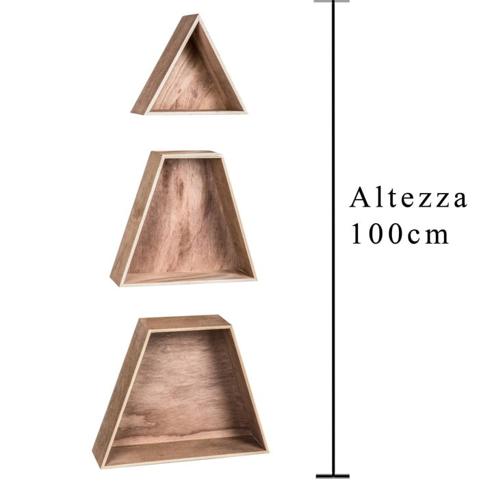 Albero Esposto In 3 Pezzi. Altezza 100 Cm - Pezzi 1 - 50X100X12cm - Colore: Altro - Bianchi Dino - Articoli Natalizi