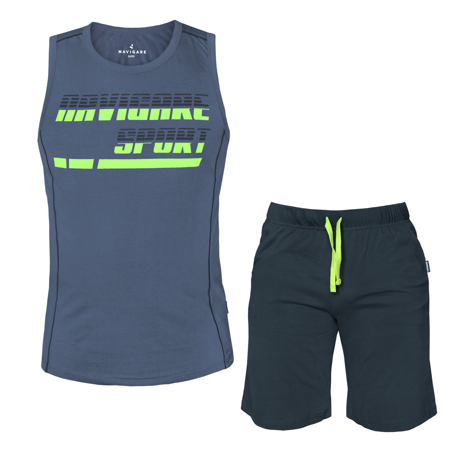 Pigiama Completo Uomo NAVIGARE Cotone Manica Corta - 6 Modelli