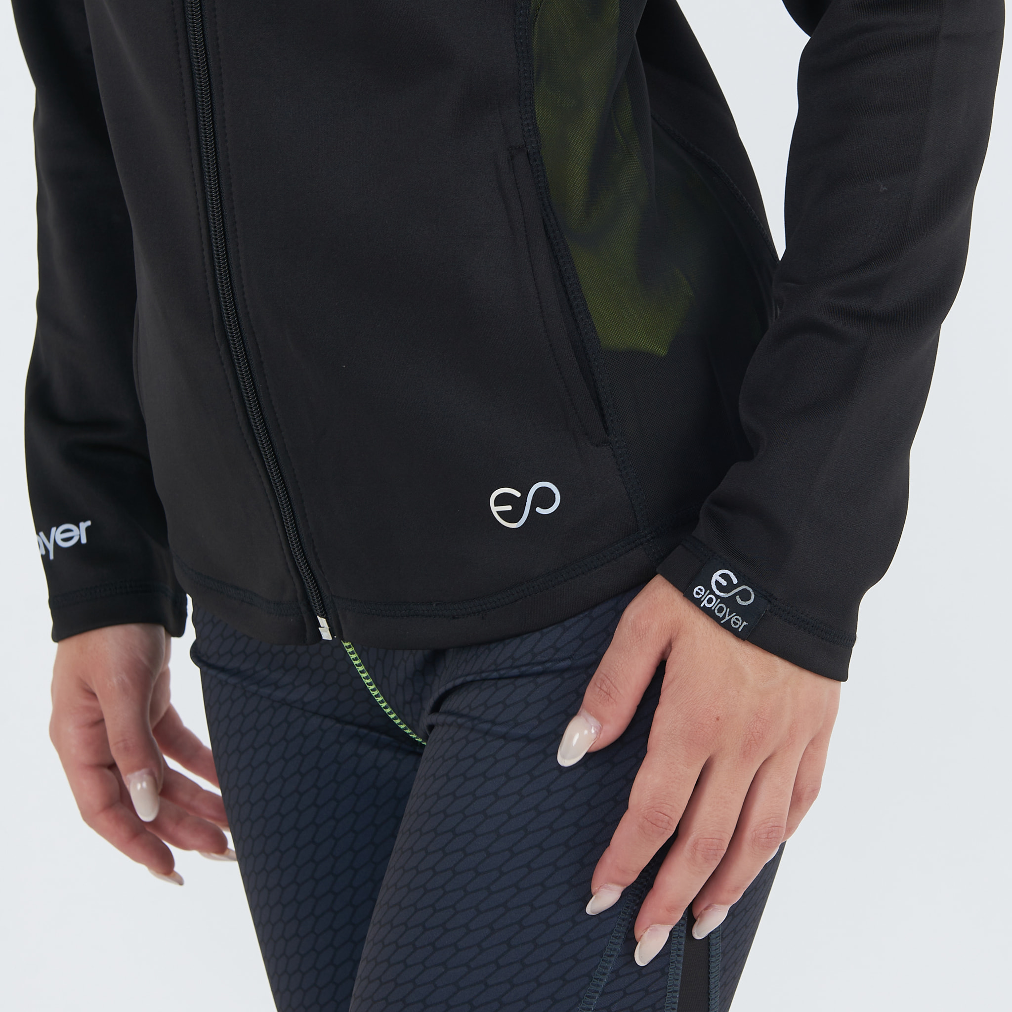 Giacca da running con zip DALAYA nera