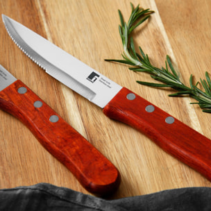 Bergner LOVERS Set de 4 Cuchillos BBQ en acero inoxidable