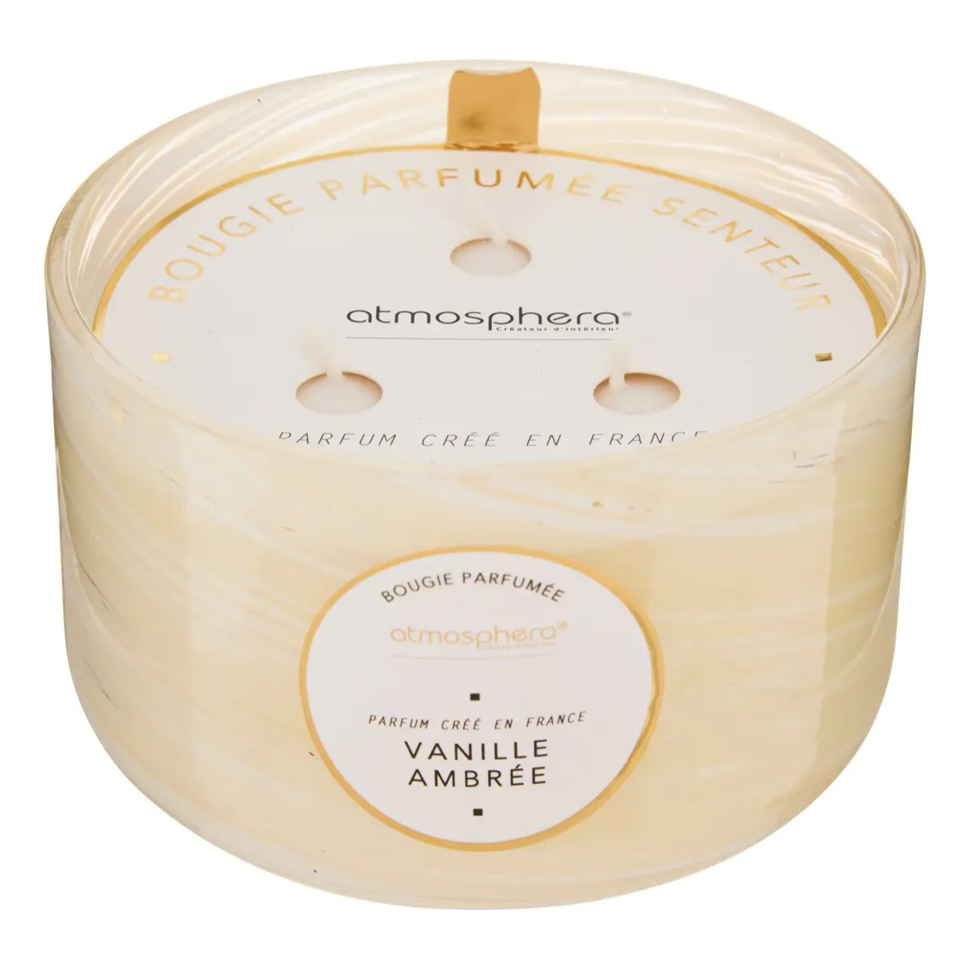 Bougie parfumée 540g Wavy Vanille ambrée