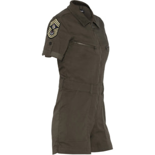 TRSWIFTW SHORT JUMPSUIT WITH MILITARY BADGES IN TENCEL 63% COTTON 18% TENCEL 15% POLYESTER 4% ELASTANE Cachi