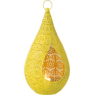 J-Line Photophore Drop Metal/Verre Jaune Large