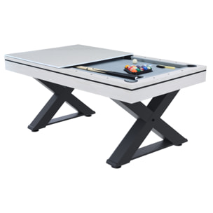 Table multi-jeux, ping-pong et billard en bois blanc ARIZONA