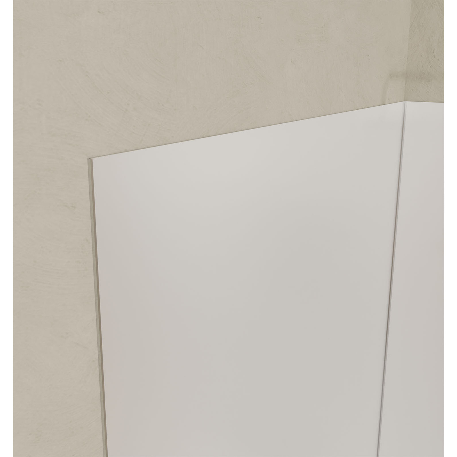 Lot de 2 Panneaux Muraux Aluminium Blanc 90+120 x 210 cm avec Profilés Chrome - WALL'IT