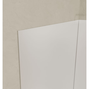 Lot de 2 Panneaux Muraux Aluminium Blanc 90+120 x 210 cm avec Profilés Chrome - WALL'IT