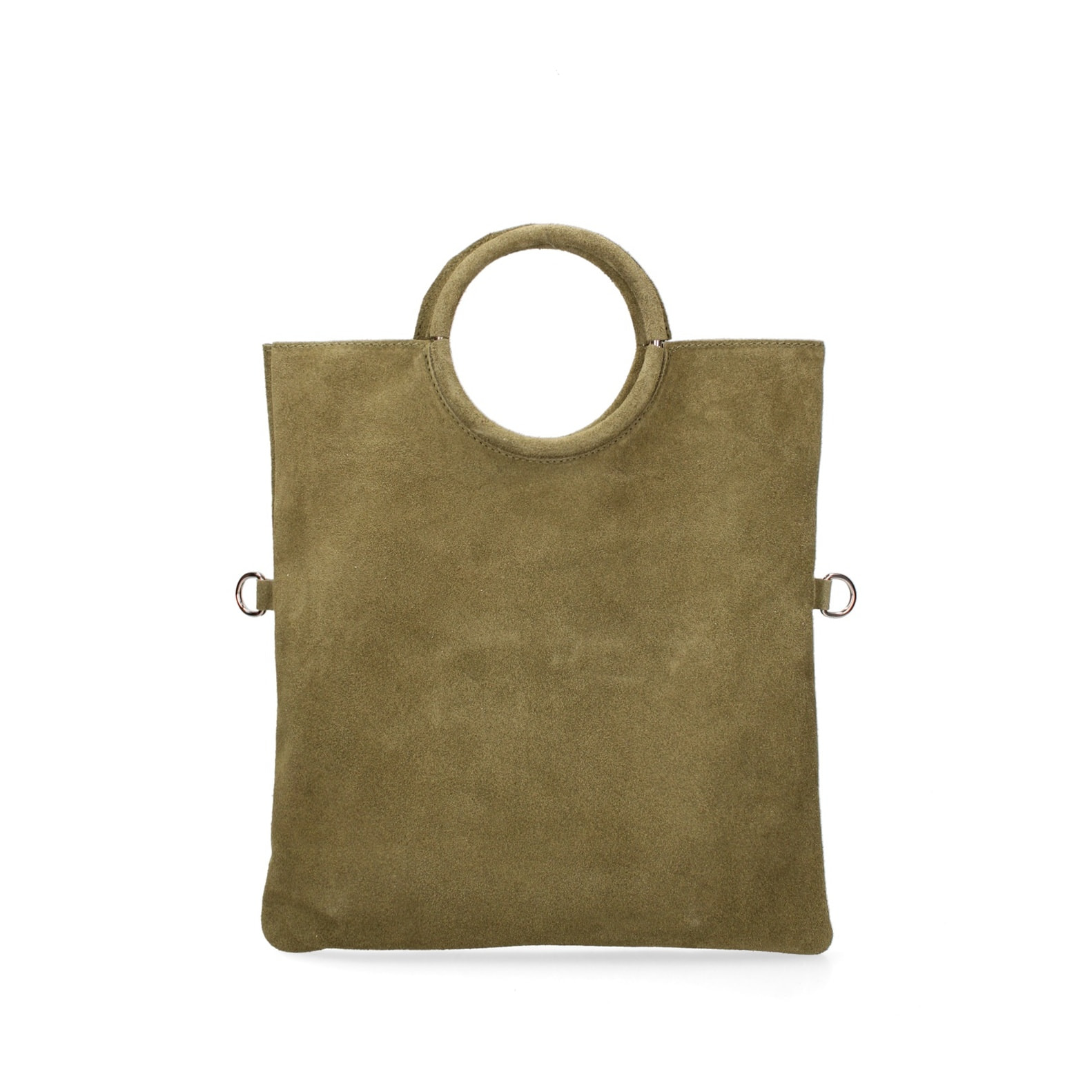 Borsa a mano da donna Made in Italy - Modello Zelia - Pelle scamosciata - 29.0 x 30.0 x 1.0 cm