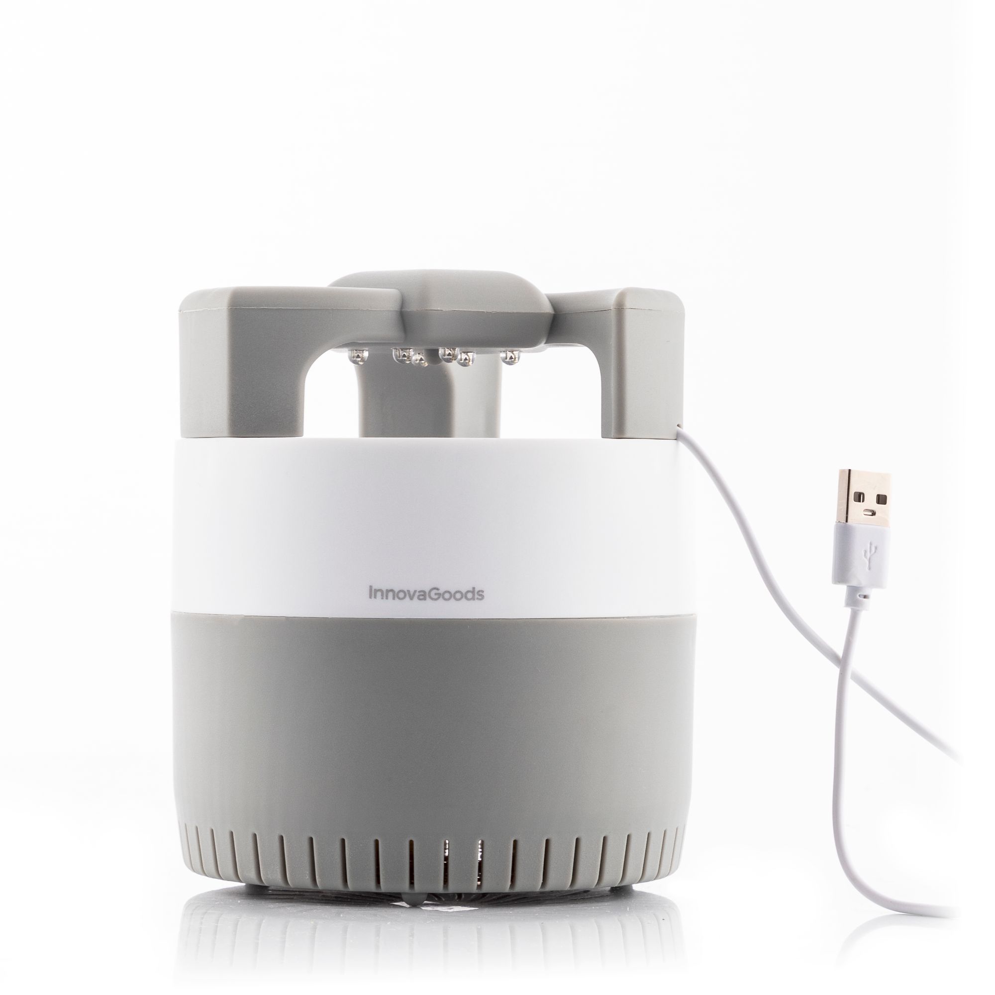 Lampada anti zanzare a suzione KL Silen - 5 W - grigio e bianco - Ø12 x 14 cm