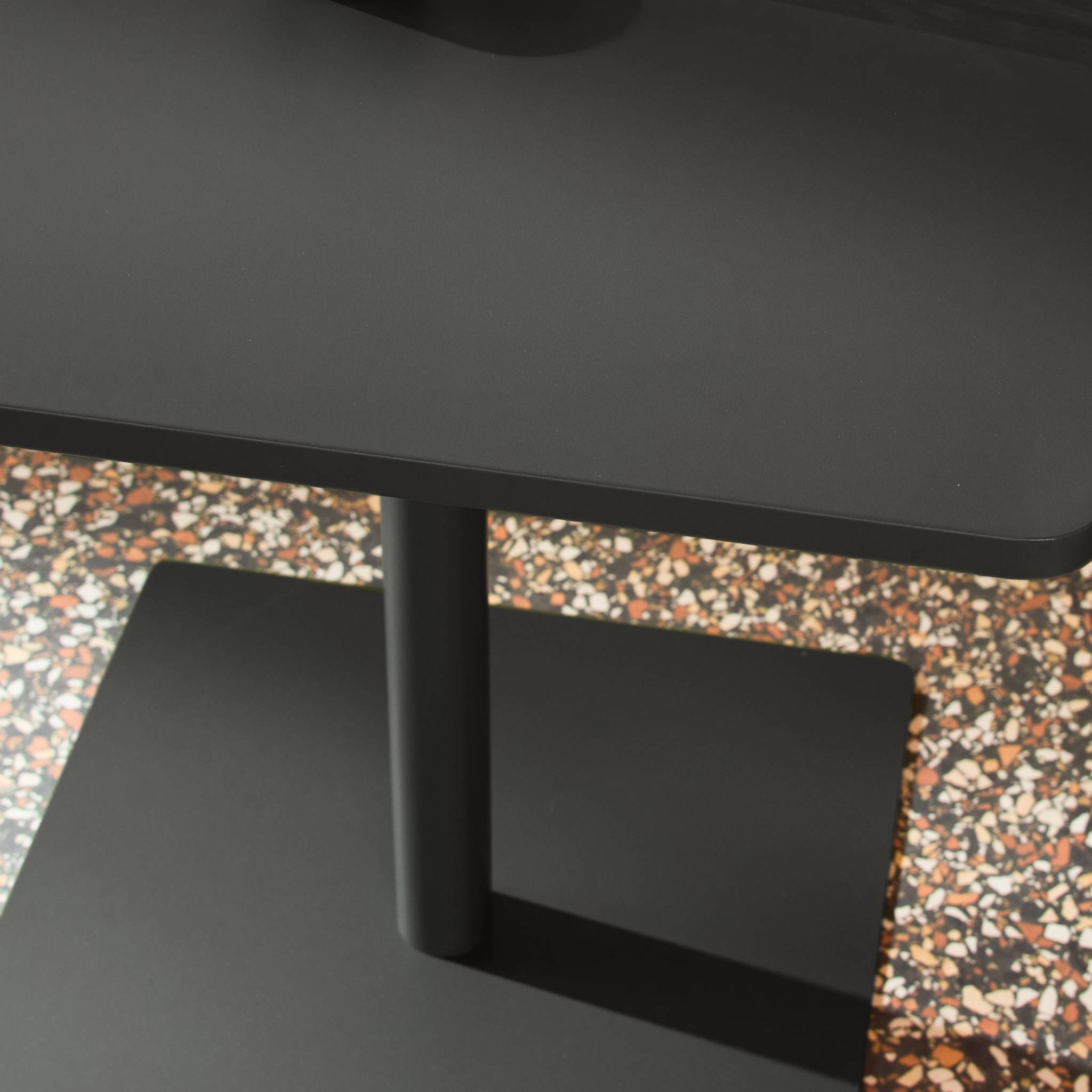 Table de jardin bistrot carré acier 2 places 70 cm intérieur/extérieur  OREA