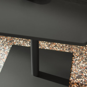 Table de jardin bistrot carré acier 2 places 70 cm intérieur/extérieur  OREA