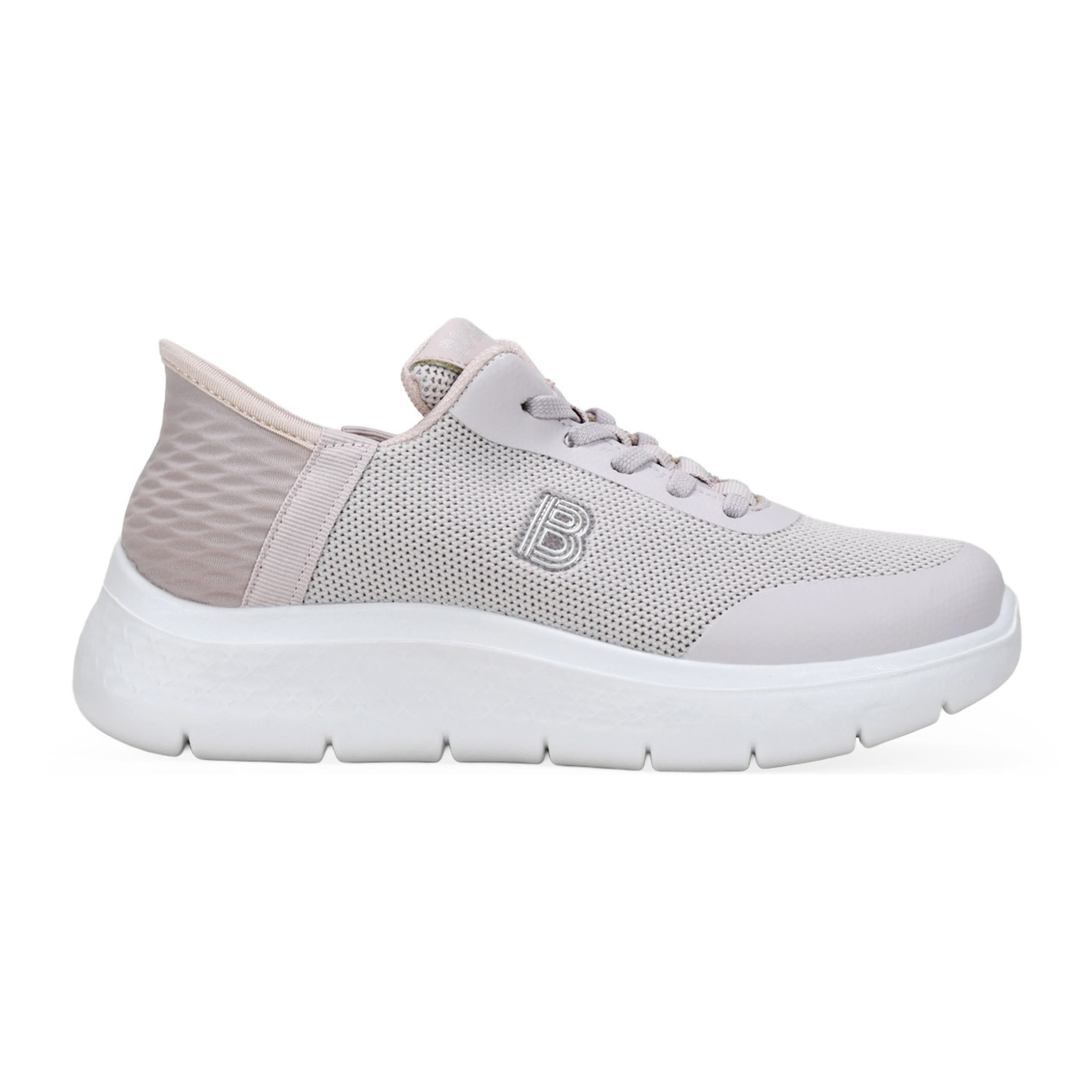 Zapatillas deportivas rosas con cordones elásticos