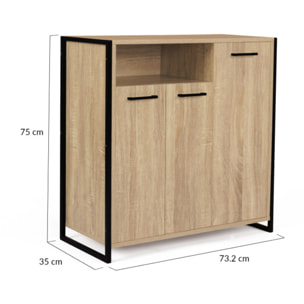 Meuble chaussures Alan 3 portes + niche latérale - 12 paires