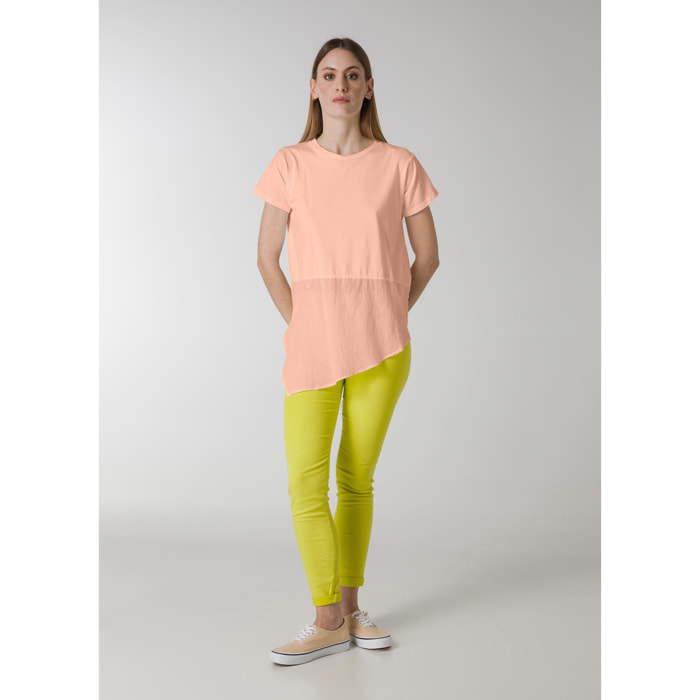 DEHA - T-shirt ASYMMETRICAL T-SHIRT in cotone per donna