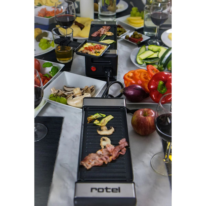 Lot de 2 appareils à raclette 2 personnes raccordables Rotel