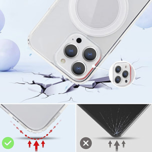 DAM Custodia trasparente antiurto  Magsafe per iPhone 12 Pro Max 8,09x1,02x16,36 Cm. Colore trasparente