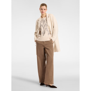 Elena Mirò - Pantalones anchos - Marrón