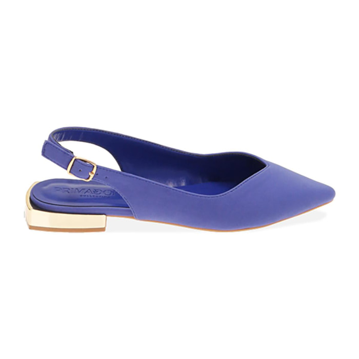 Ballerine viola slingback in tessuto