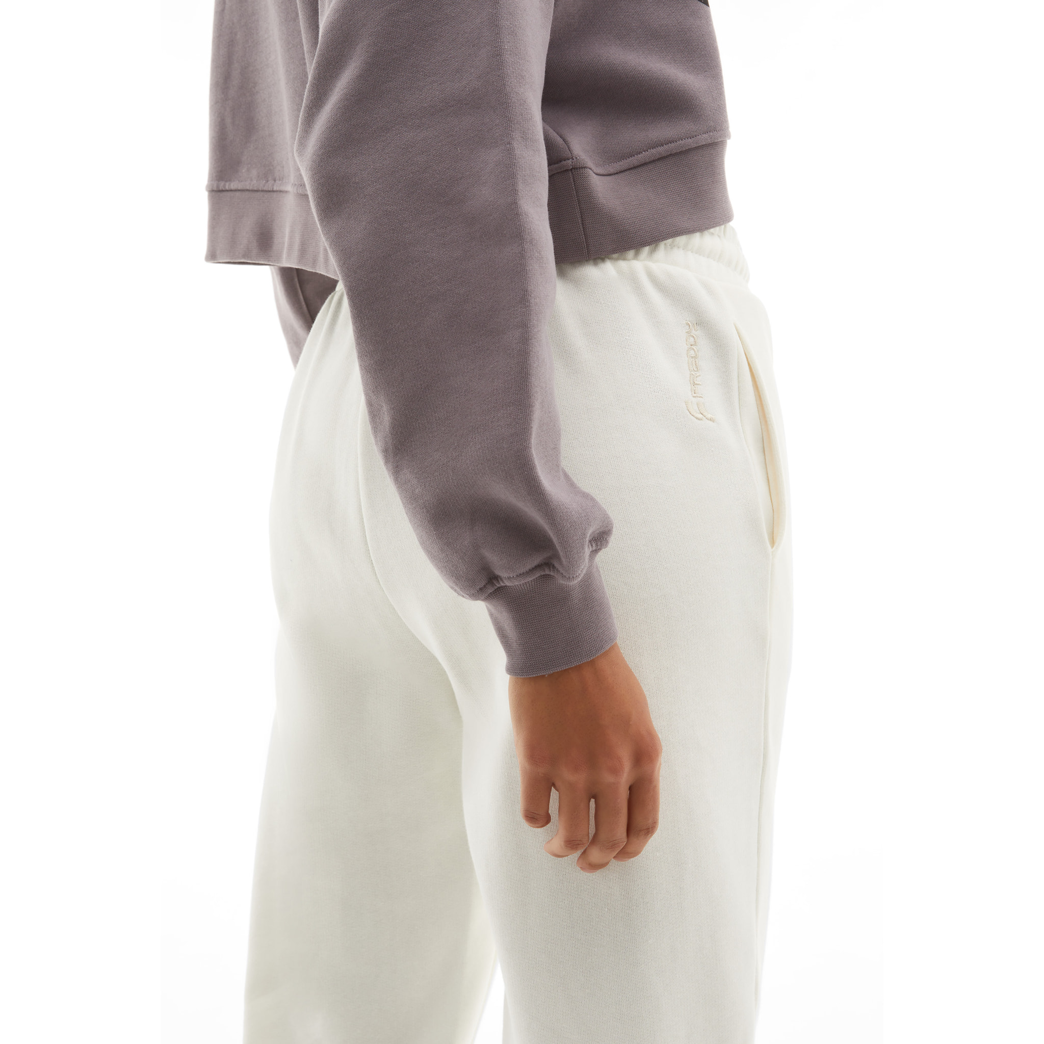 Pantalone jogger donna in felpa con piccola stampa Snoopy