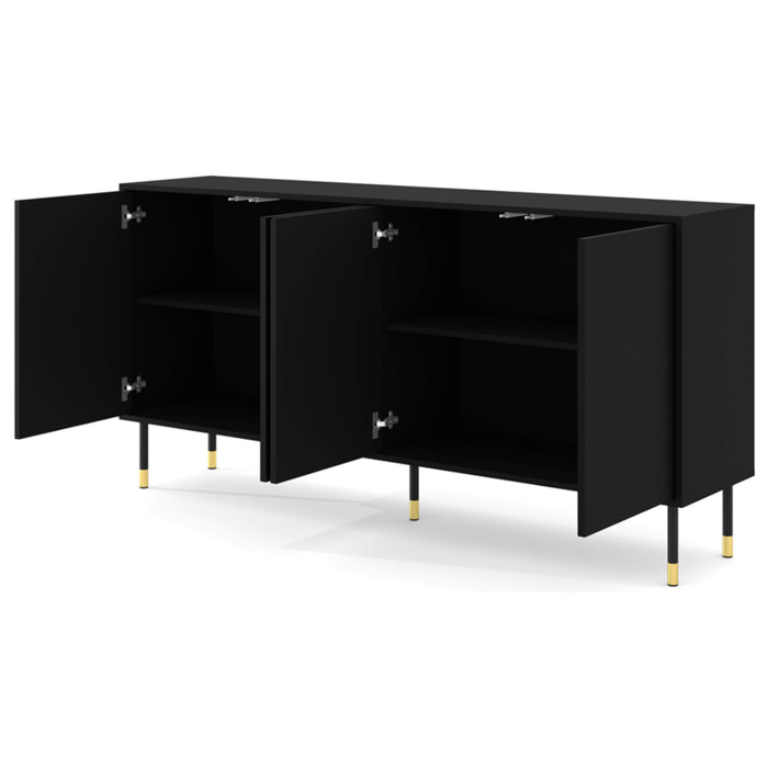 Kirua - buffet bas - 180 cm - Noir