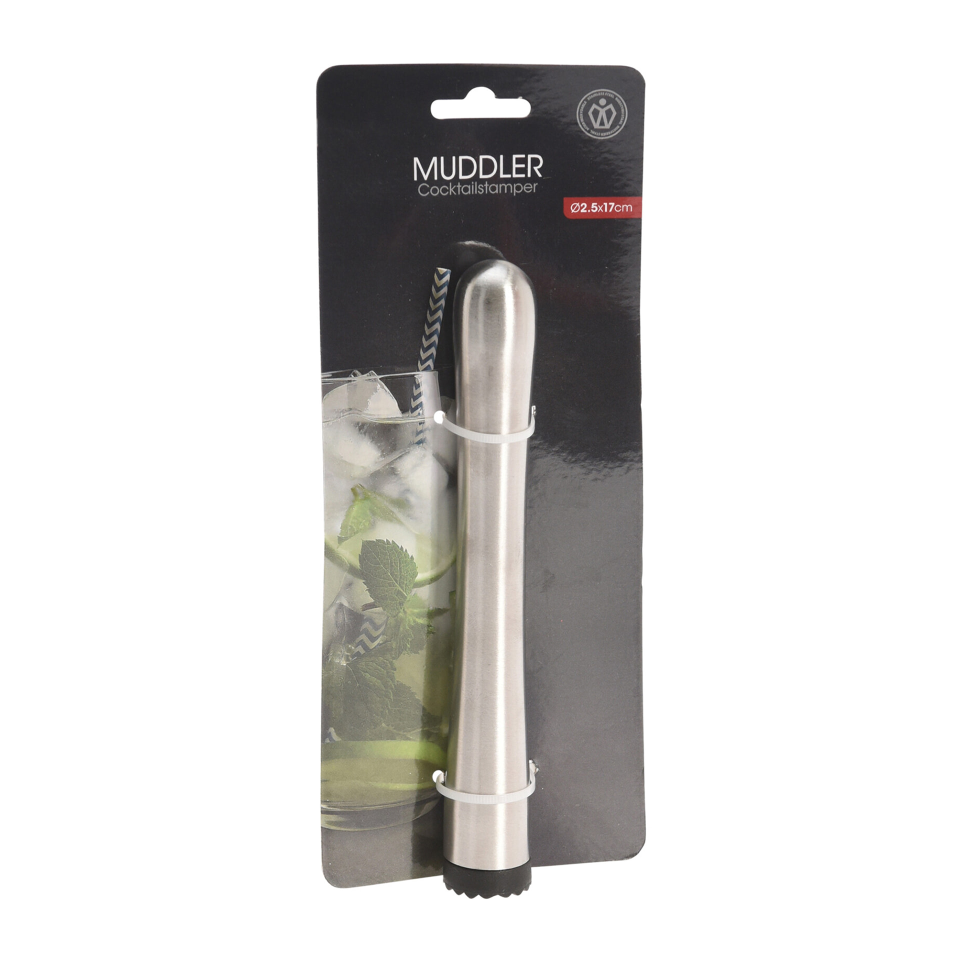 Mortero de acero inoxidable ligero y fácil de manejar 25,0x17cm